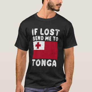Camiseta Tonga Flag If Lost Send Me To Tonga