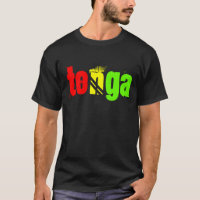 Tonga nomeada tee em cores Reggae