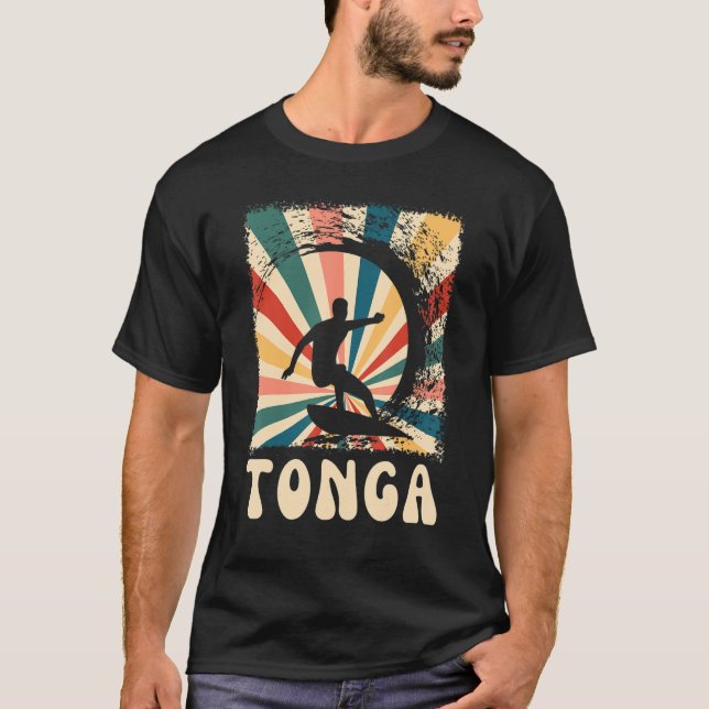 Camiseta Tongan Retro Surfer Tonga (Frente)