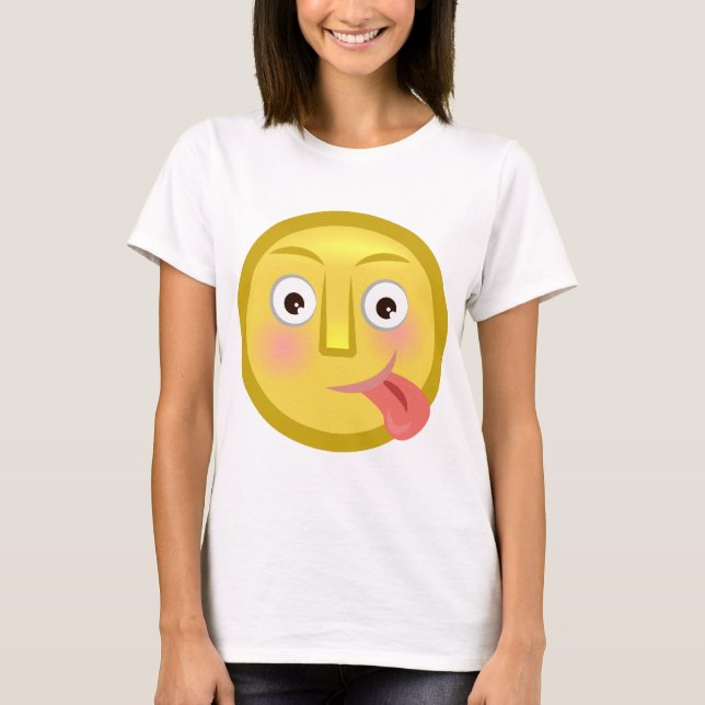 Camiseta Tongue Out Emoji Funny Goofy Face (Frente)