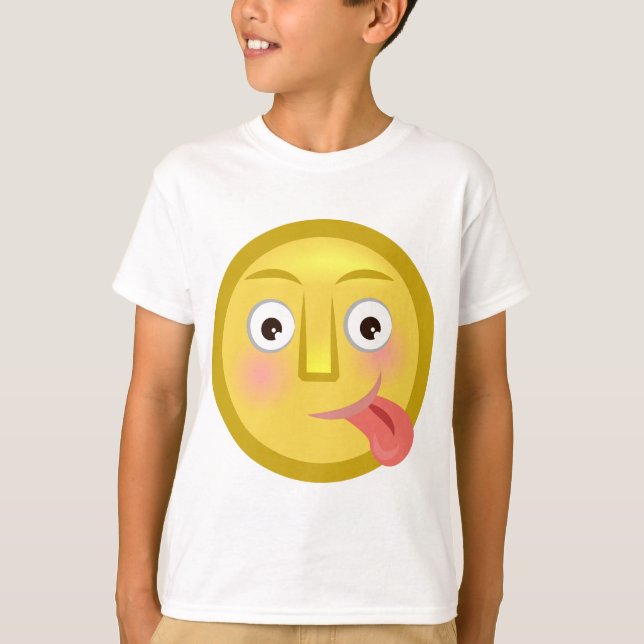 Camiseta Tongue Out Emoji Funny Goofy Face (Frente)