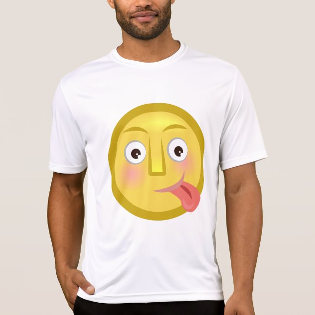 Camiseta Tongue Out Emoji Funny Goofy Face (Frente)