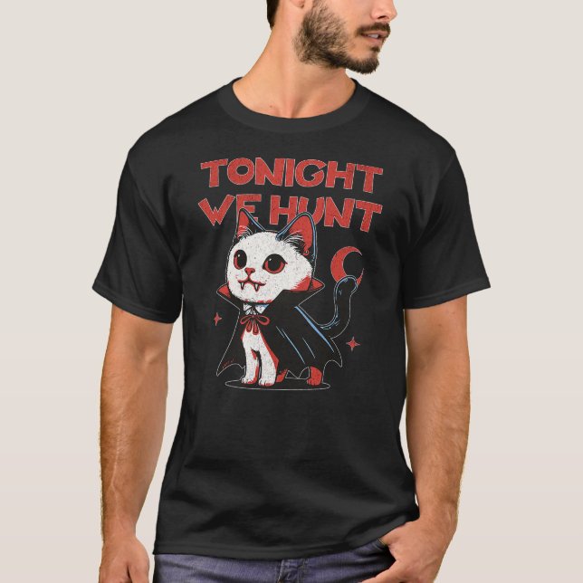 Camiseta Tonight We Hunt Vampire Cat (Frente)