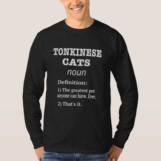 Camiseta Tonkinese Cats Fake Definition For Cat (Frente)