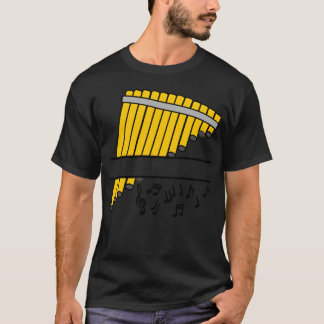 Camiseta Tonos de música de flauta de pan de bambu engraçad