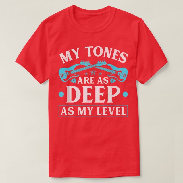 Camiseta Tons De Bass Como Jogadores De Violão De Baixo Elé (Frente do Design)