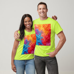 Camiseta Tons de Nuvem Abstratos Vibrantes
