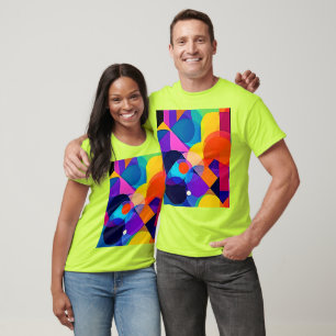 Camiseta Tons Sobrepostos: Fusão Abstrata