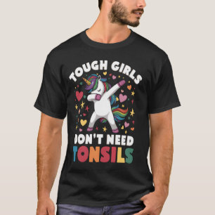 Camiseta Tonsil Surgery Recovery Funny Girls Unicorn Tonsil