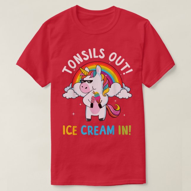 Camiseta Tonsillectomia Cirurgia Tonsils Sout Sorvete In (Frente do Design)