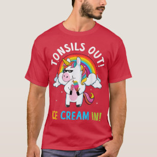 Camiseta Tonsillectomia Cirurgia Tonsils Sout Sorvete In