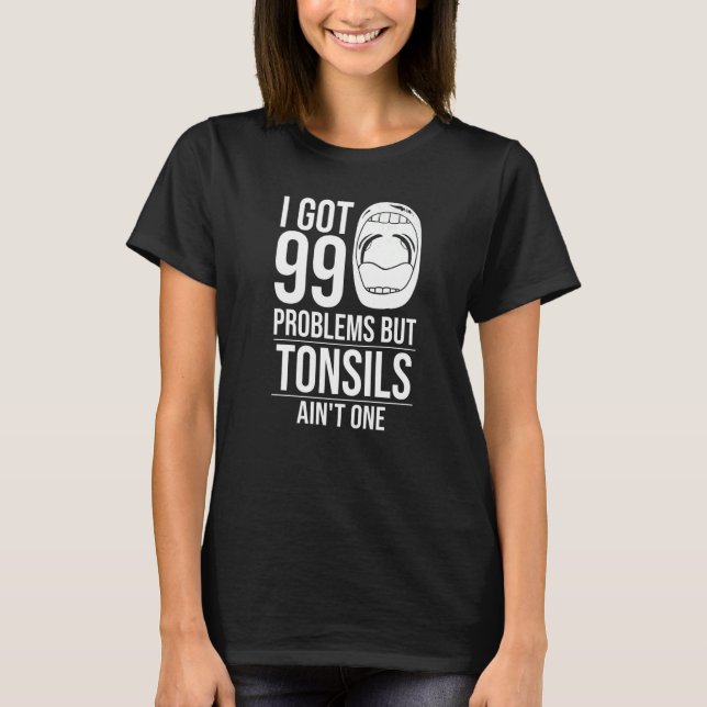Camiseta Tonsillectomia Remoção de Tonsil Cirurgia de Recup (Frente)