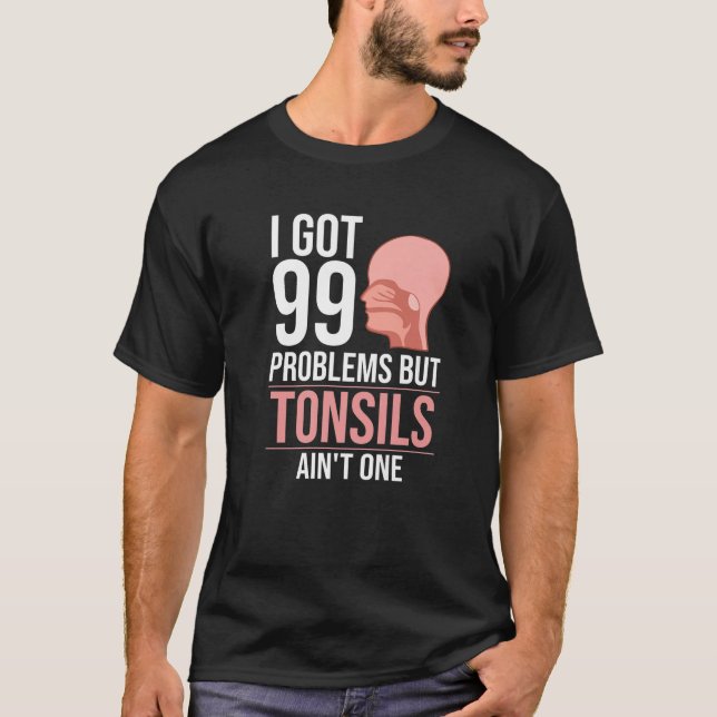 Camiseta Tonsillectomia Remoção de Tonsil Cirurgia de Recup (Frente)