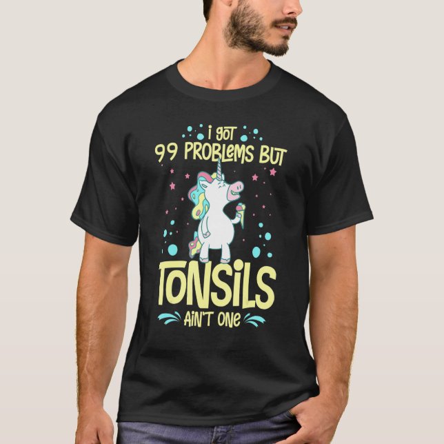 Camiseta Tonsillectomia Remoção de Tonsil Cirurgia de Recup (Frente)