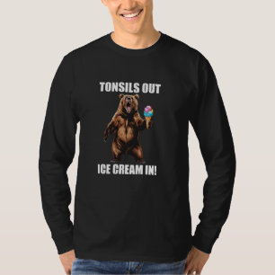 Camiseta Tonsils Engraçados Sorvetes De Recuperação De Ciru