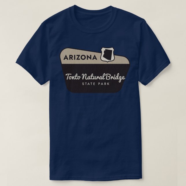 Camiseta Tonto Natural Bridge State Park Arizona Bem-Vindo  (Frente do Design)