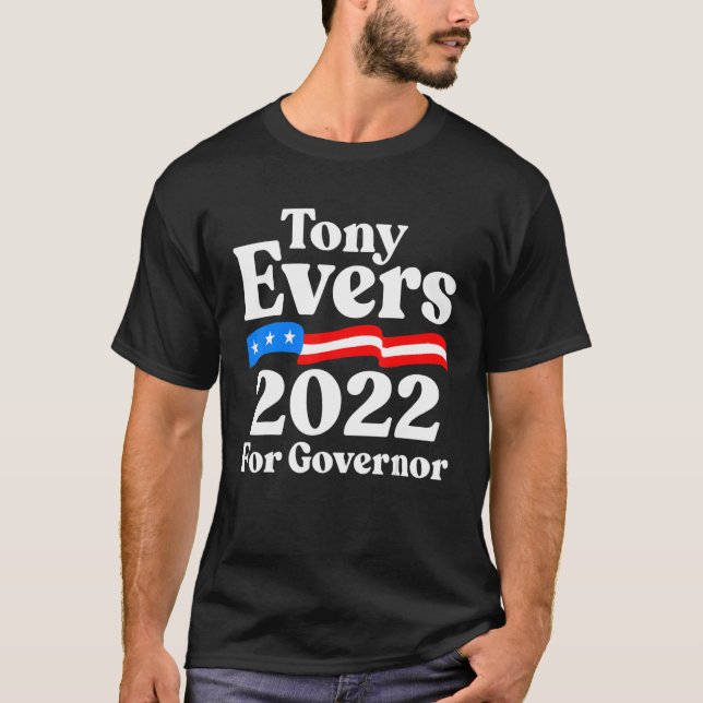 Camiseta Tony Evers Para Democratas De Wisconsin Tony Evers (Frente)