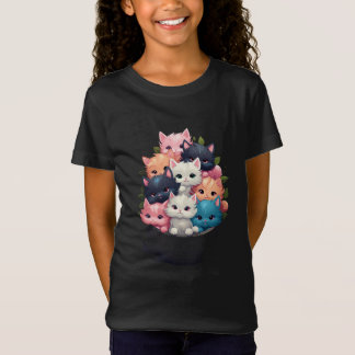 Camiseta Too Cute Kittens – Colorful Fluffy Cat Art Girls