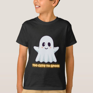 Camiseta Too Cute To Spook – Adorable Kawaii Ghost Hallowee