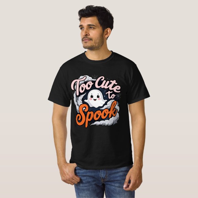 Camiseta Too Cute to Spook Ghost Design (Frente Completa)