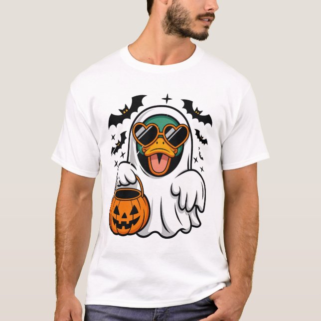 Camiseta Too Ghoul For This – Funny Duck Ghost Halloween (Frente)