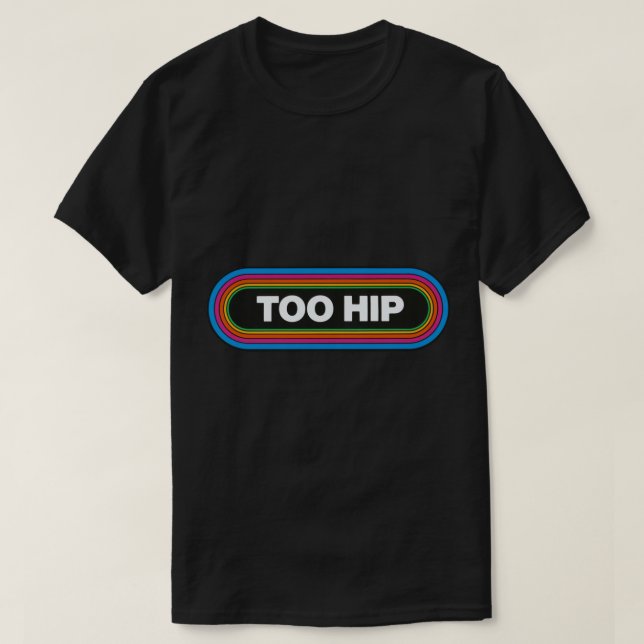 Camiseta Too Hip KLOS Los Angeles 1980s Retro Radio Station (Frente do Design)