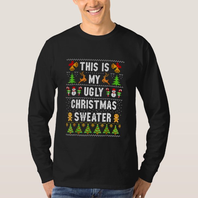 Camiseta Too Hot Ugly Christmas Sweaters  Xmas Men Women Fa (Frente)
