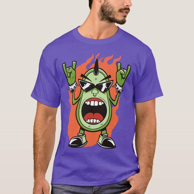 Camiseta Toon Avocado de Metal Pesado (Frente)