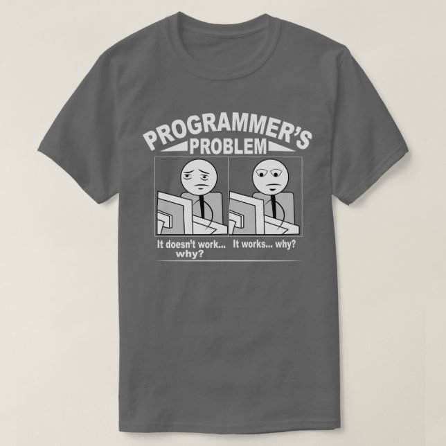 Camiseta Toon de Problema do Programador (Frente do Design)