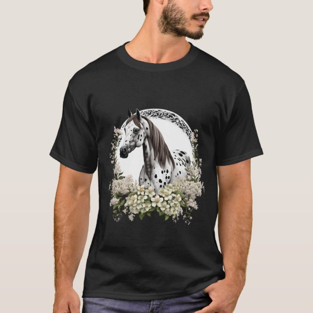 Camiseta toon Tattoo Art Of Appaloosa With Border Of Syring (Frente)