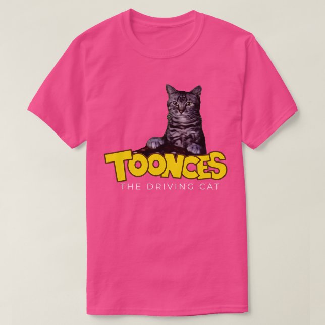 Camiseta Toonces o gato dirigente (Frente do Design)