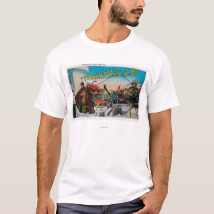 Camiseta Toonerville no parque PierSanta Monica do oceano,