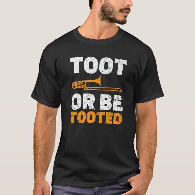 Camiseta Toot Ou Be Toot Musical Instrumento Musical De Rom (Frente)