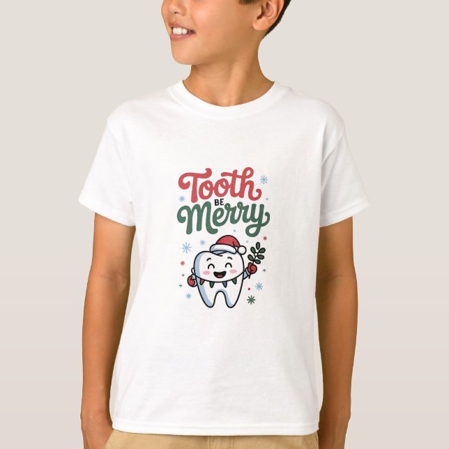 Camiseta Tooth Be Dental Dentist Feliz Natal Xmas (Frente)