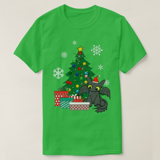 Camiseta Toothless Around The Christmas (Frente do Design)