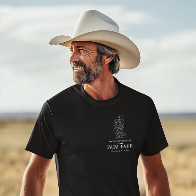 Camiseta Tootinest Rootinest | Vovô Ocidental Cowboy Papa (Criador carregado)