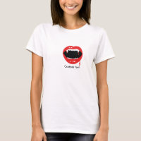 Camiseta Top Dentes de Vampiro Sangue Halloween Gó