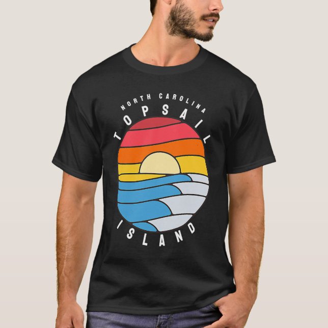 Camiseta Topail Island NC Saged Glass Sunrise Summertime (Frente)