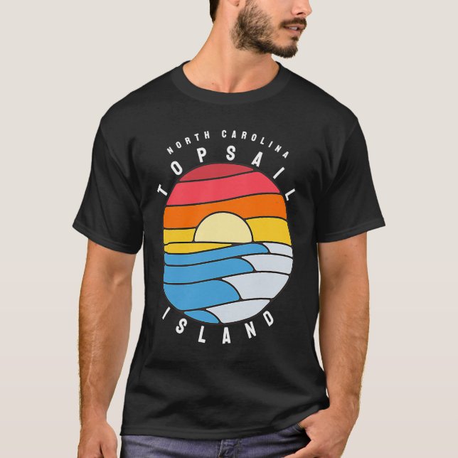 Camiseta Topail Island NC Saged Glass Sunrise Summertime (Frente)