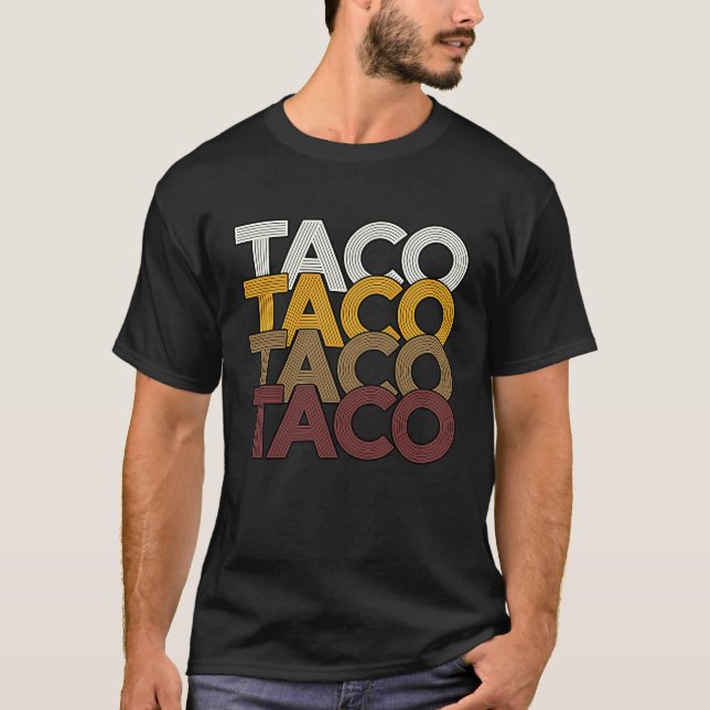 Camiseta Tópico preto de Taco com Valores Principais (Frente)