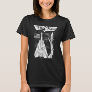 Camiseta Topo da arma F 14 Tomcat Blueprint