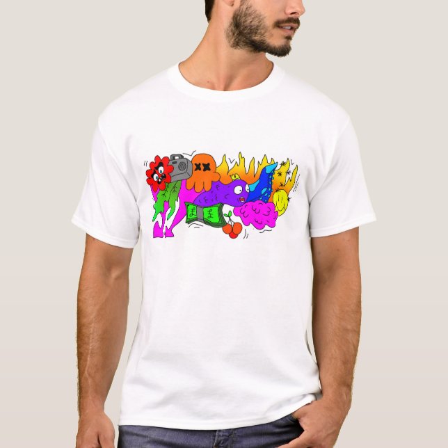 Camiseta topo da arte rabisco (Frente)