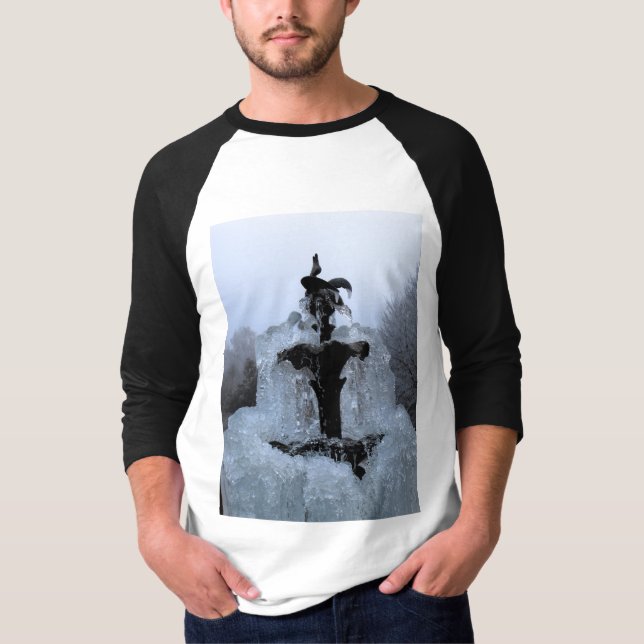 Camiseta Topo de uma fonte congelada (Frente)