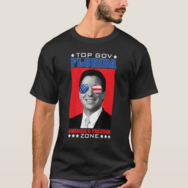 Camiseta Topo Gov Ron Desantis Topo Gov Desantis 2024 Eleiç (Frente)