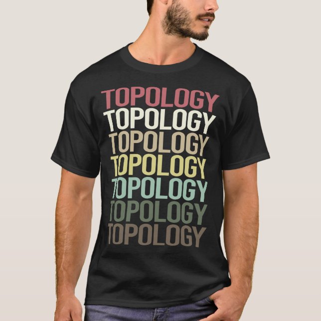 Camiseta Topologia Colorida de Texto (Frente)