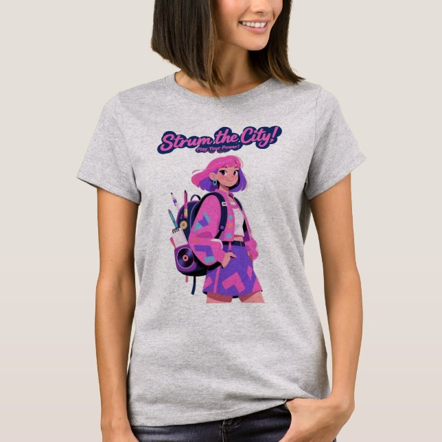 Camiseta Toque a Cidade! Toque Seu Poder! | Mulheres da Mod (Frente)