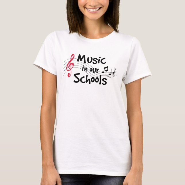 Camiseta Toque a favor da música em nossas escolas  (Frente)