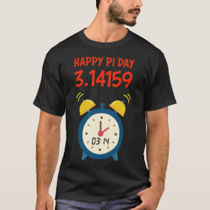 Camiseta Toque De Alarme De Fecho Feliz Pi Dia 3 14159 Vint