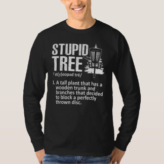 Camiseta Toque De Golfe De Disco Para Homens, Tree Estúpida