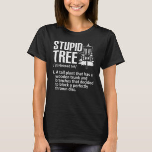 Camiseta Toque De Golfe De Disco Para Homens, Tree Estúpida